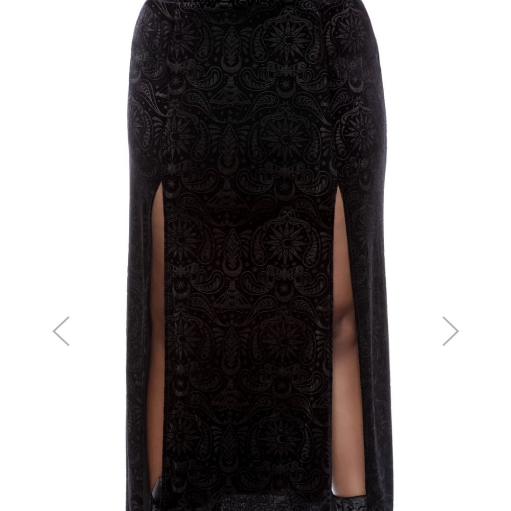 Whispers maxi skirt killstar plus